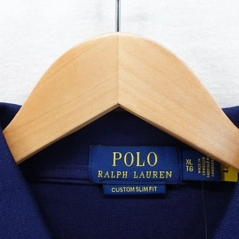 Polo Ralph Lauren Men's Slim Fit Lunar New Year Triple-Pony Polo Shirt Blue XL